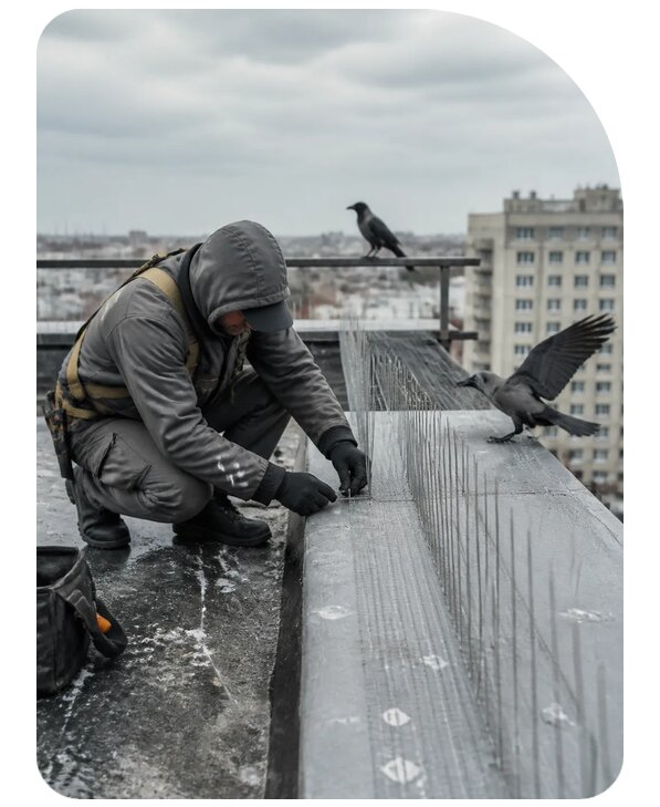 Защита от ворон под ключ в Холмске по цене от 5136 р. | Сенат-Хлм